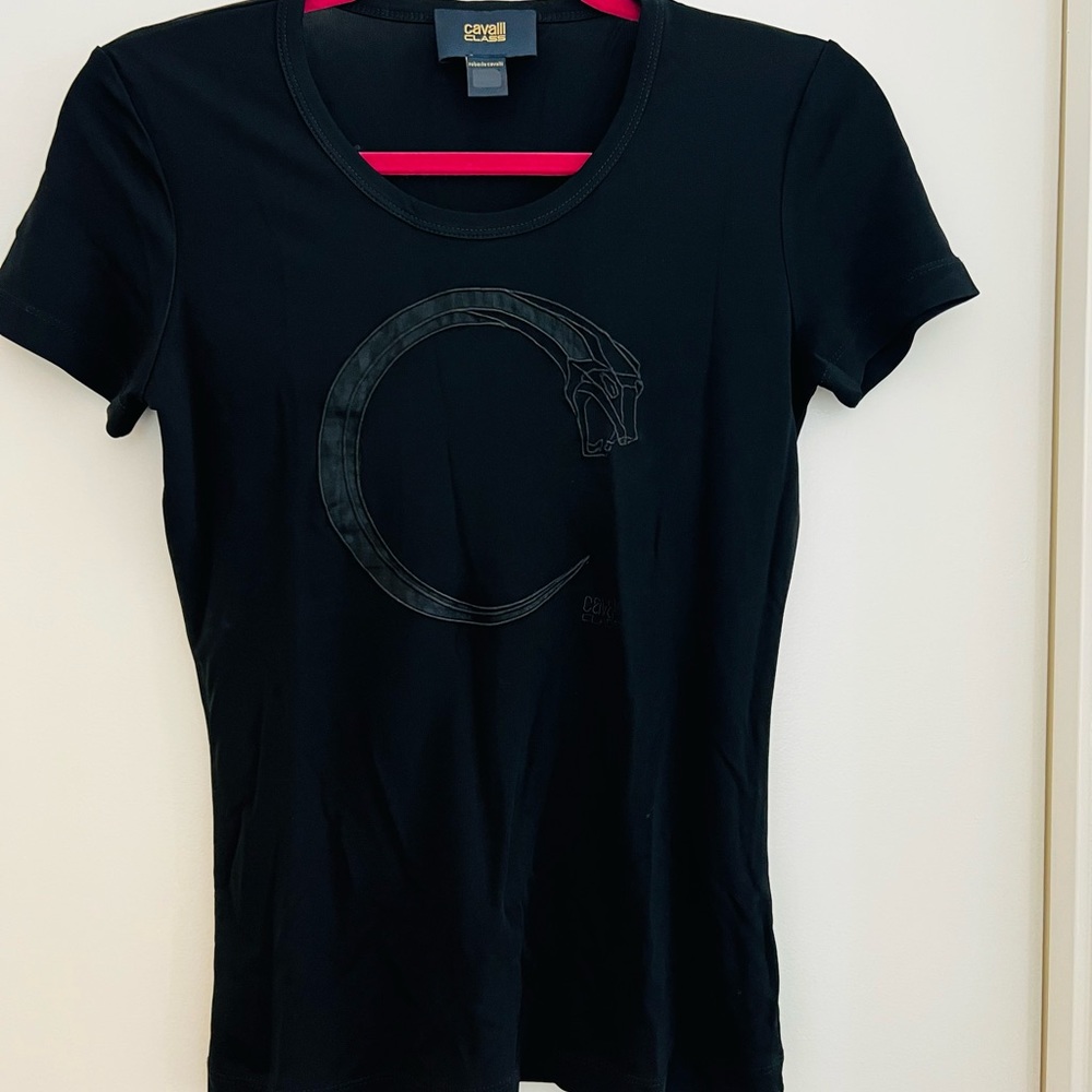 CAVALLI CLASS BY ROBERTO CAVALLI Black Logo Tee